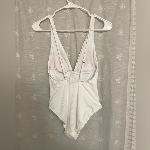 Andie Swim White Onepiece Swimsuit Andie Swimwear Sardinia Ribbed